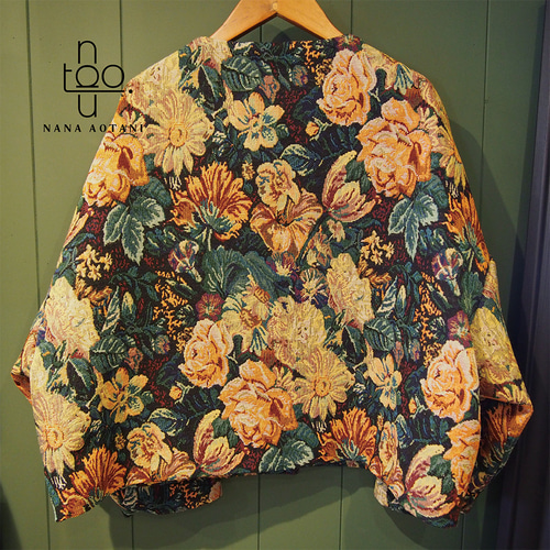 ANAP アナップ ゴブラン織り 総柄 フラワー 花柄 裏地付き コート ANAP アナップ ゴブラン織り 総柄 フラワー 花柄 裏地付き