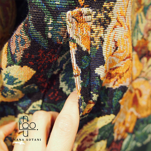 受注制作]ブラックフラワーゴブランジャケット(裏地付き) ジャケット