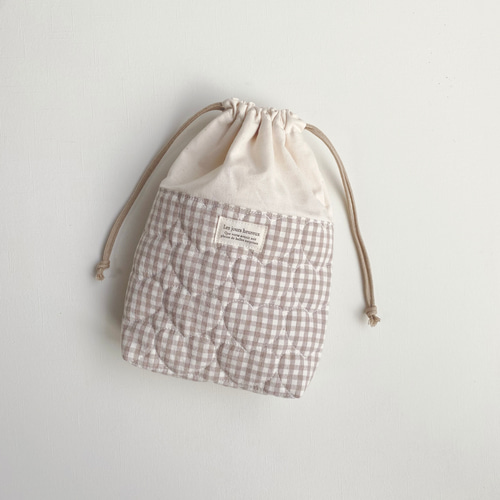 送料無料》 ぷっくりハート キルティング 4点セット ハート チェック