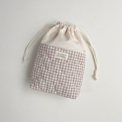 送料無料》 ぷっくりハート キルティング 4点セット ハート チェック