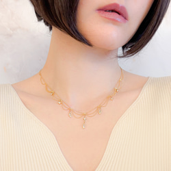 Queen of Aurora：キュービックジルコアのチョーカーネックレス 　 SV638 13枚目の画像