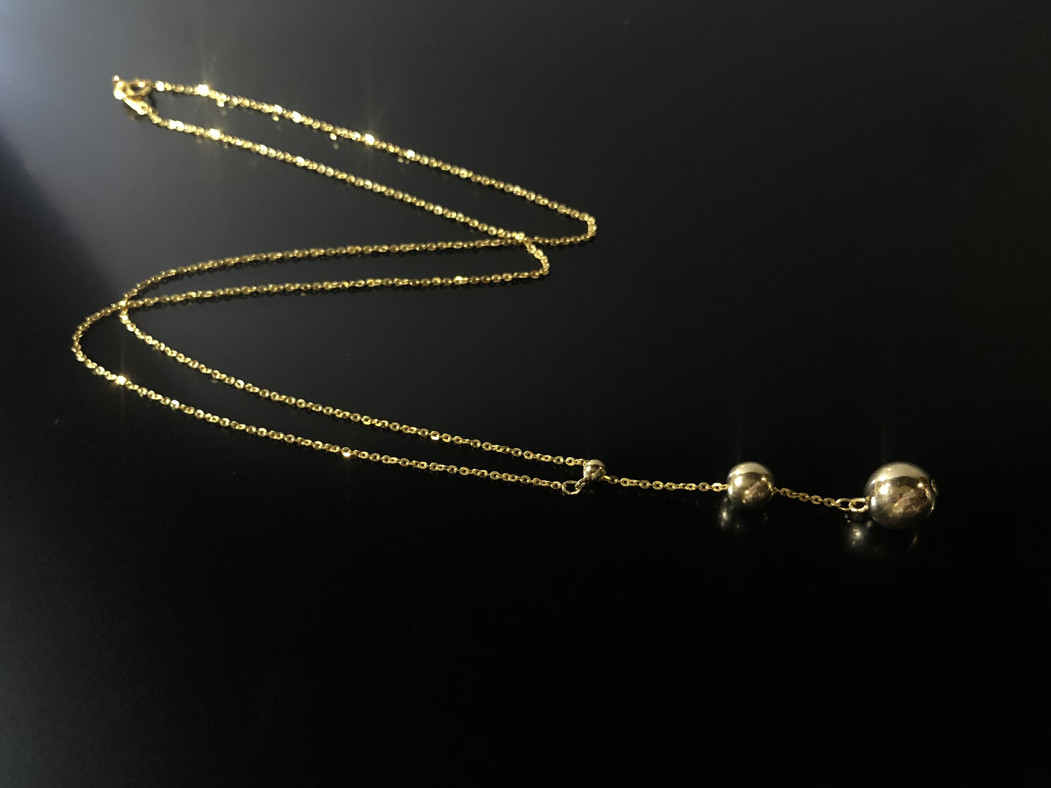 K14gf アジャスターデザインゴールドネックレス