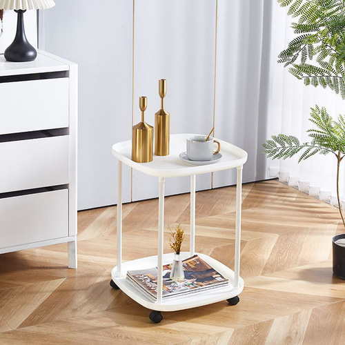サイドテーブル 机 キッチン 可動式サイドテーブル ホイール付き