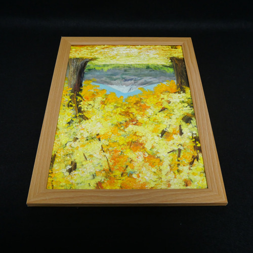 油絵 油彩 油彩画 絵 絵画【富士山と銀杏】 油絵 油彩 油彩画 絵 絵画 【富士山と銀杏】 絵画 HR 通販
