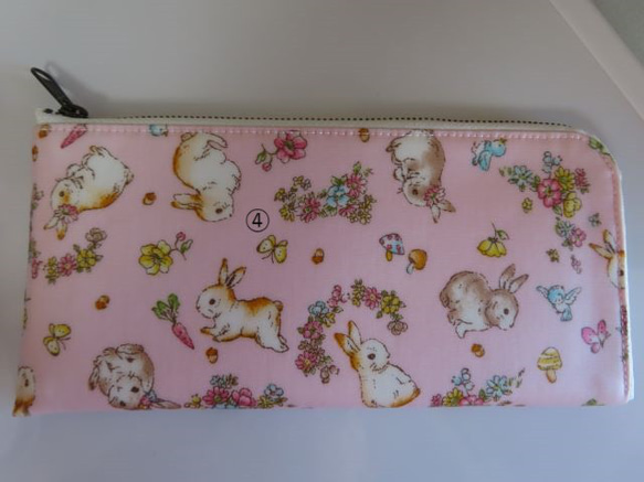 ハンドメイド長財布（中、L字型タイプ）うさぎさん様 ハンドメイド長