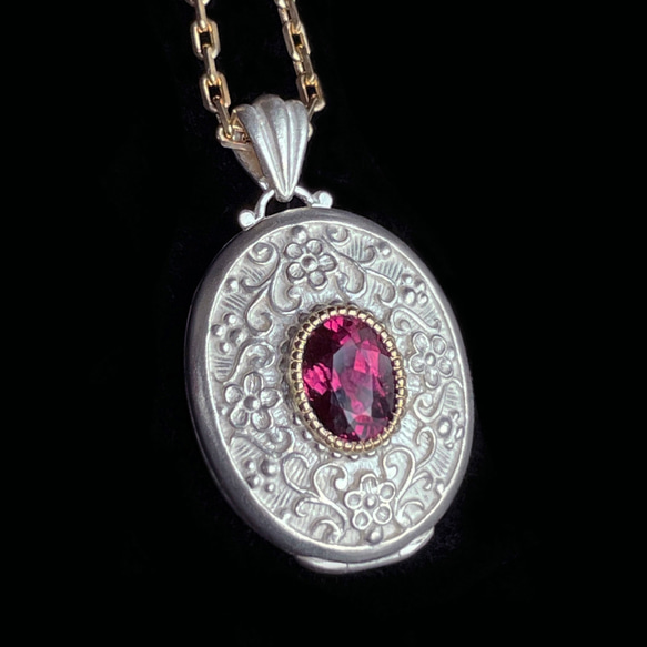 Giselle｜ジゼル ロケット ペンダント (K18 ＆ SV925) ロードライト