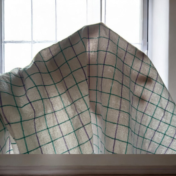 手紡ぎ手織り/70cm×150cm/バスタオル/インド/カディ/テーブルクロス/袋物 2枚目の画像