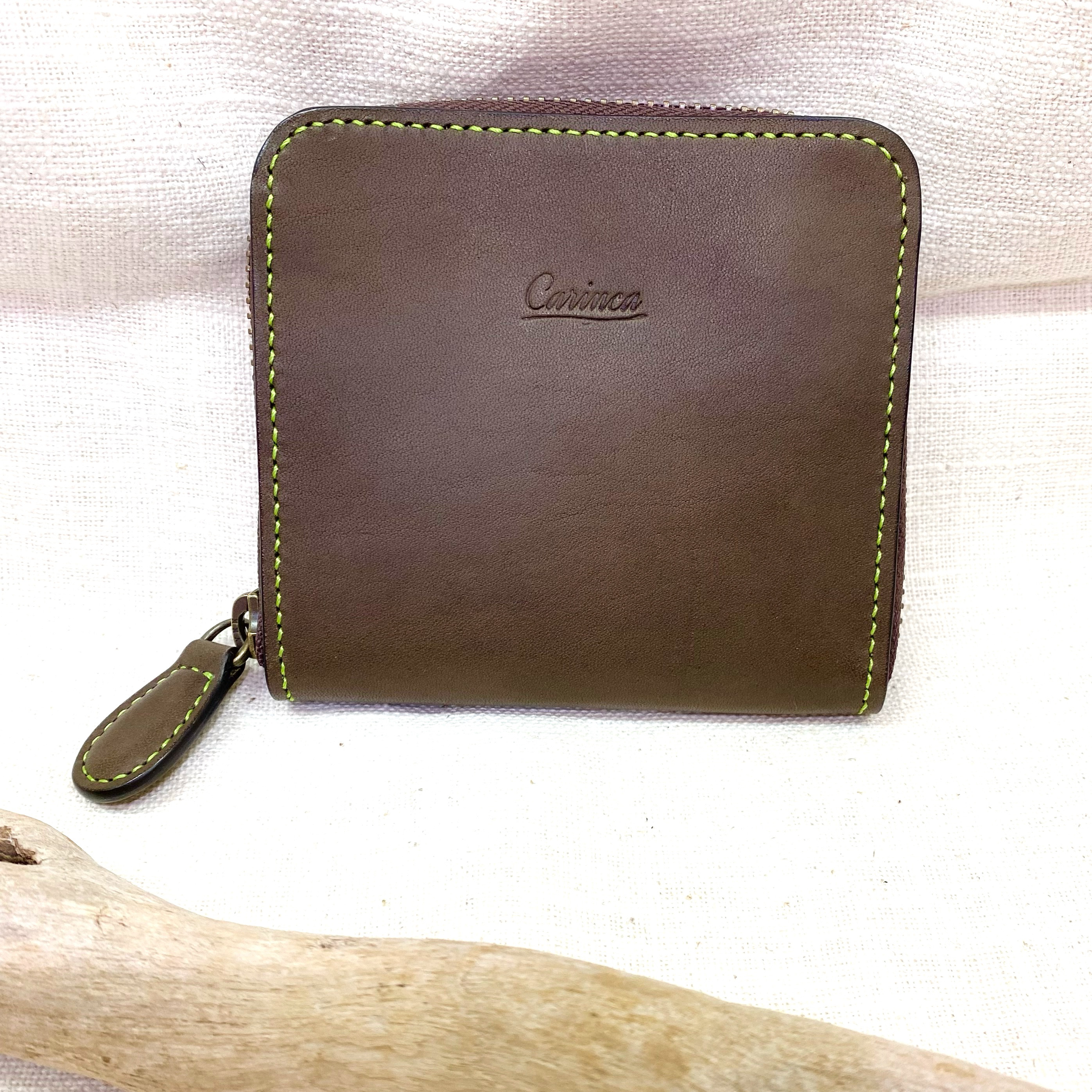 ラウンドハーフウォレット　コンパクト財布　ファスナー　コインケース