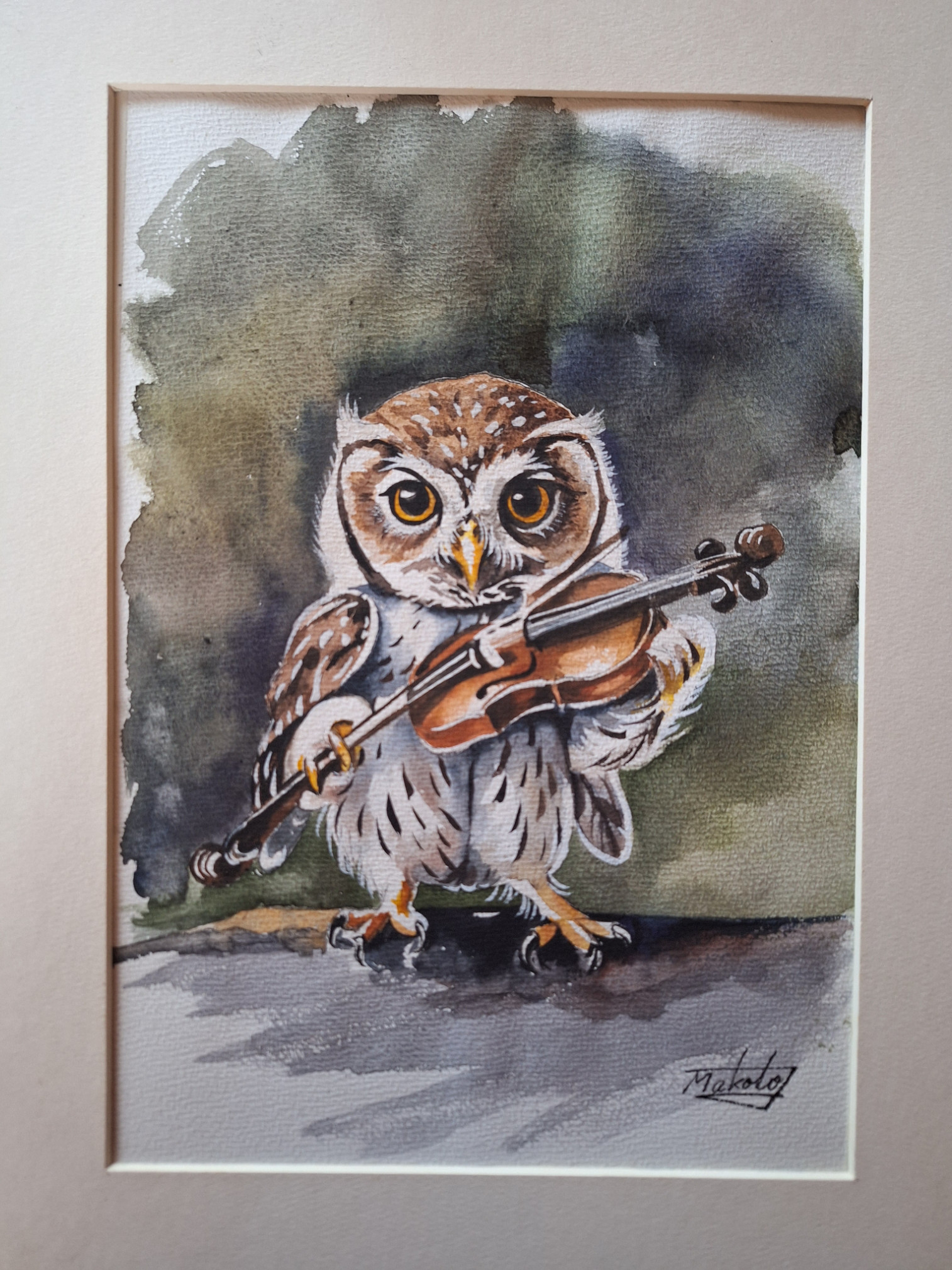 フクロウ好き必見！バイオリンひきのフクロウのアレブリヘ（送料込み！） 61tUKM3QI3L._AC_UL210_SR210,