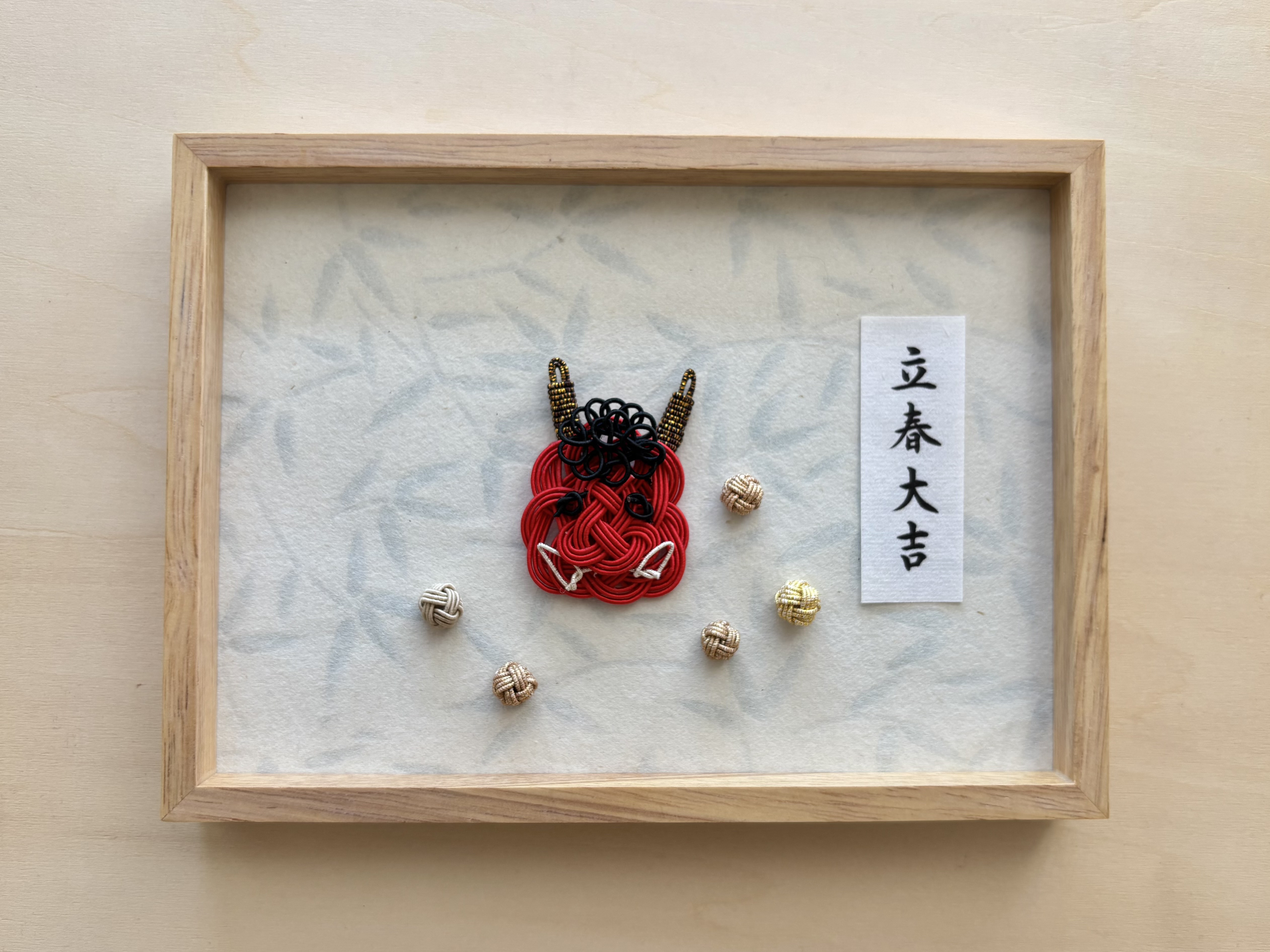 五蓋　鬼の顔　フレーム飾り