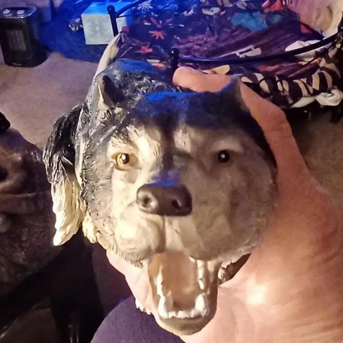 オブジェ オオカミ リアル 樹脂製 おしゃれ インテリア 狼 置物