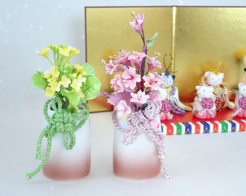 パンフラワー、仏花一対、スプレーカーネーション(樹脂粘土、ハンドメイド) パンフラワー、仏花一対、スプレーカーネーション(樹脂粘土