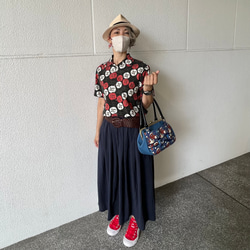 【ねこ柄アロハシャツ】猫玉～にゃ紋～　男女兼用　メンズ　半袖シャツ 13枚目の画像