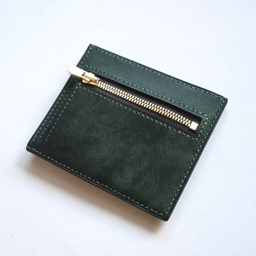 ミドルウォレット【フォレストグリーン】二つ折り財布マルゴー