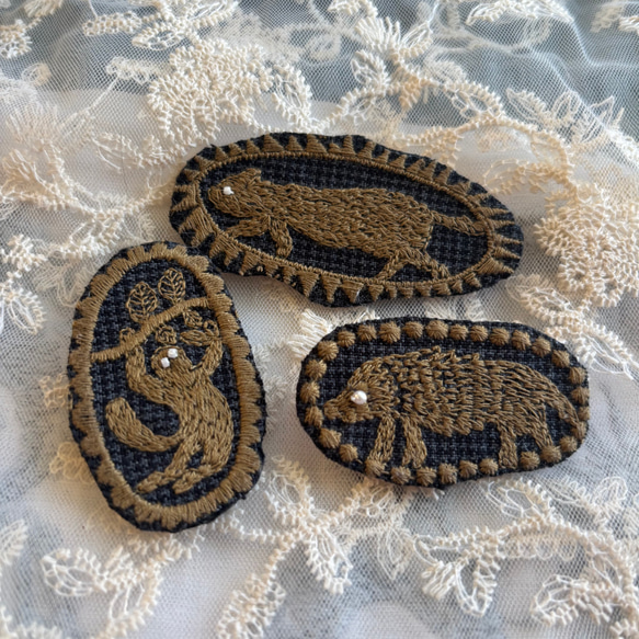 sale♡ミナペルホネンブローチセット ブローチ chaki 通販