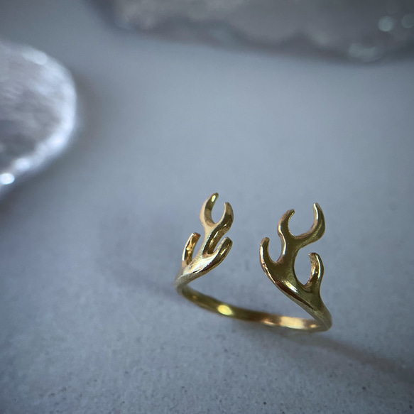 蝦夷鹿の角 リング 商品説明必読！！ 鹿のツノ 送料無料】鹿の角 リング 10個 詰め合わせセット 直径3㎝前後 厚み約5