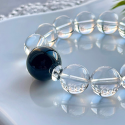 ＊華＊水入り水晶　モリオン　ブレスレット 華＊水入り水晶 モリオン ブレスレット ブラジル産モリオン&ブラジル産