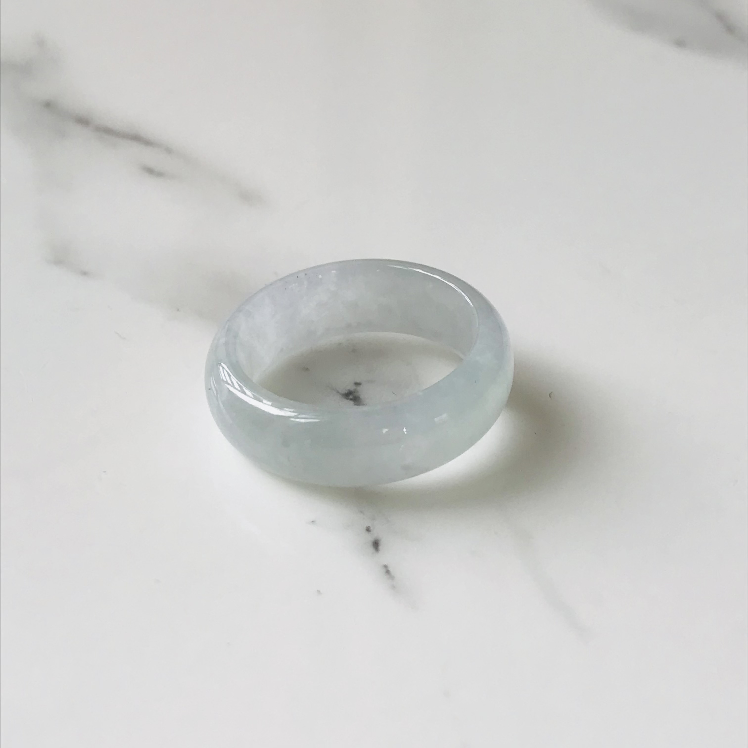 R300-0137］ ジェイド JADE ヒスイ 本翡翠 くりぬき リング