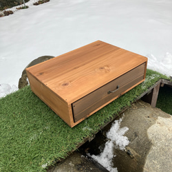 卓上収納ボックス〜1段〜(大サイズ) オークandウォルナットカラーver