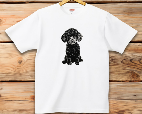 トイプードル Tシャツ ラインアート【名入れ可】 ギフト プレゼント
