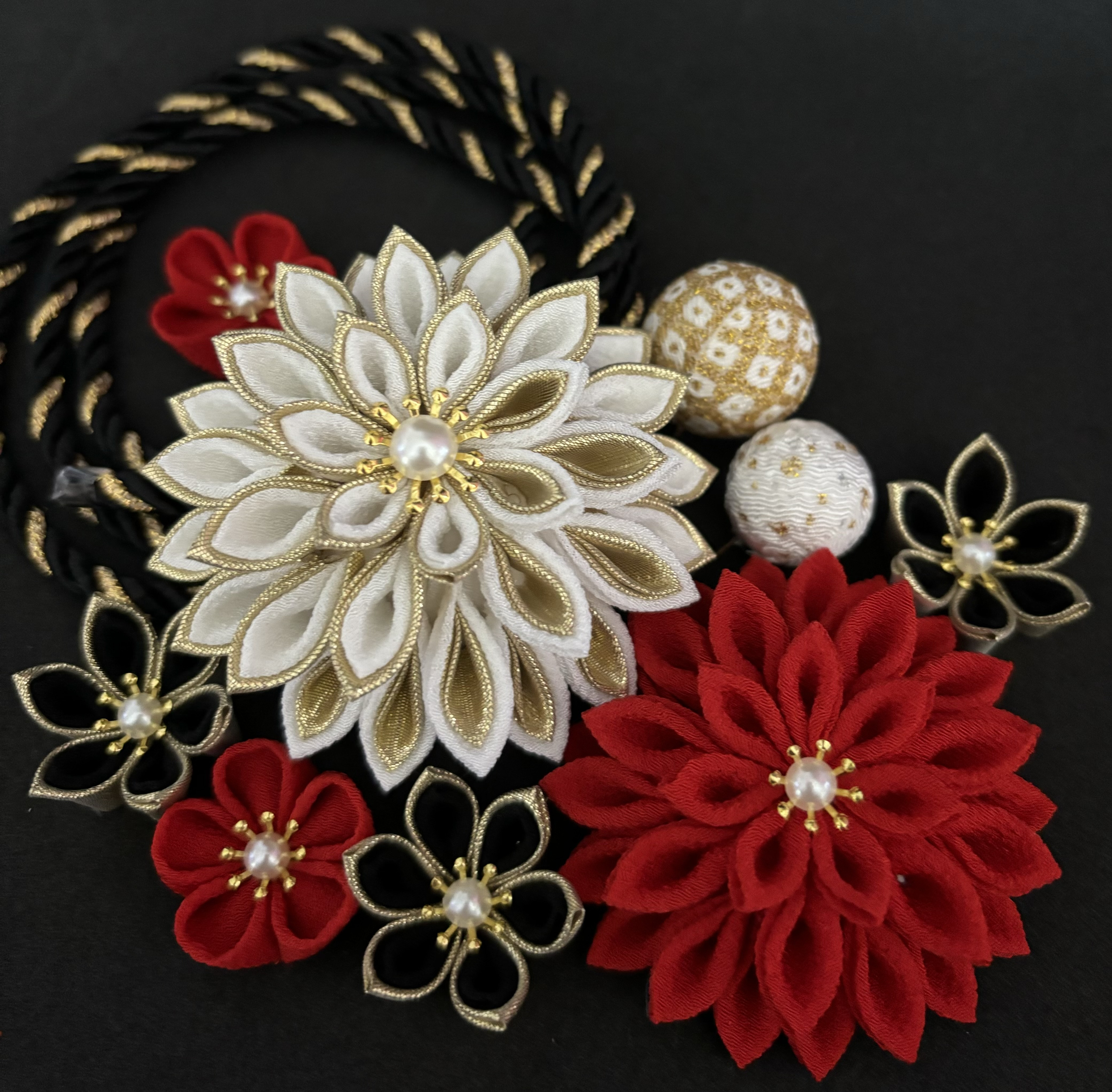 つまみ細工　髪飾り