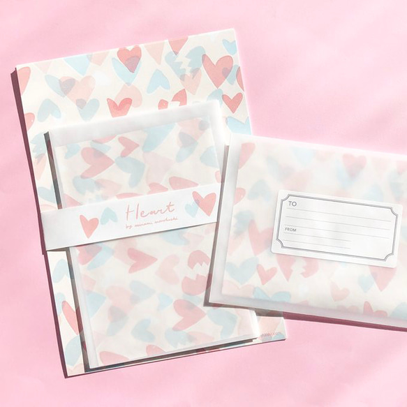 超可爱 ✴︎ レターセット Heart 通販｜Creema minamimoro レターセット ノート・メモ帳