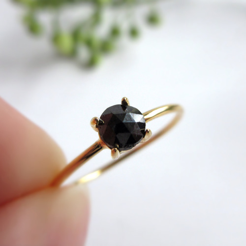 ロザマリア　ブラックダイヤモンド　デザインフラット￼リング ロザマリア ブラックダイヤモンド デザインフラット￼リング 楽天市場