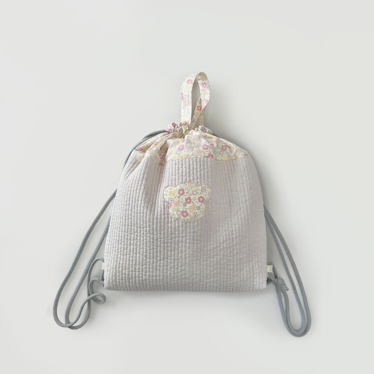 はなちゃん様　ヌビ　刺繍クマ/ライトブルー　レッスンバック・上履き入れ・体操着袋 メール便不可】刺繍ヌビレッスンバッグ／単品販売