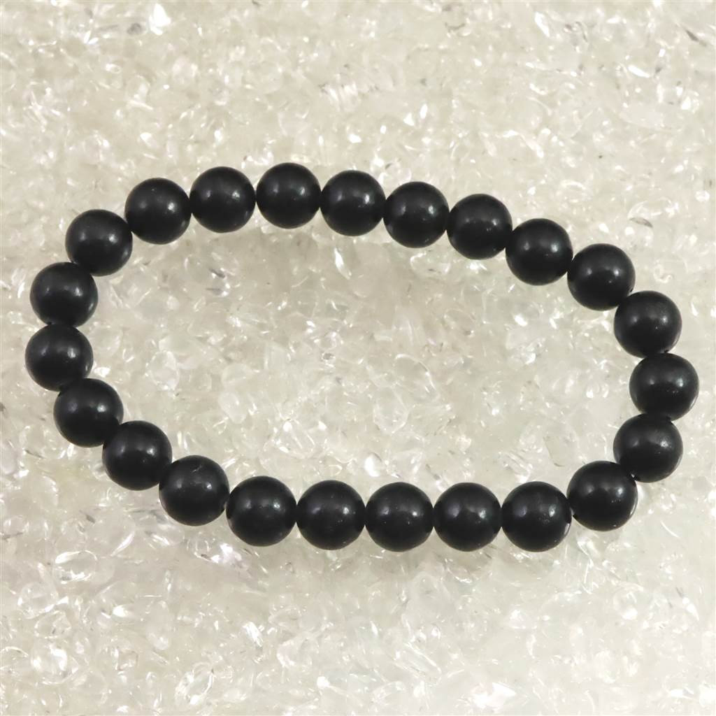 H&E社 ブラックアゼツライト(AZOEO)  8mmブレスレット  17.1g #32767
