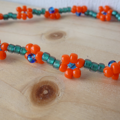 ビーズストラップ（オレンジ） 携帯ストラップ Rama 通販 18769079