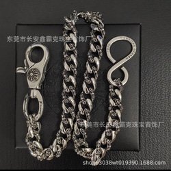 ファンシー クロス ウォレットチェーン ダガー シルバー その他素材