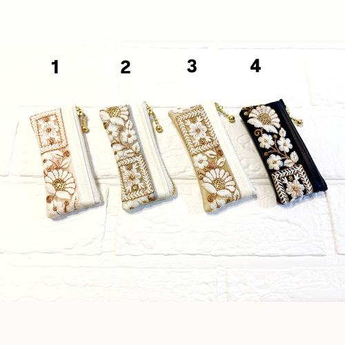 累計1000個突破✨ リップケース インド刺繍リボン インド刺繍 インド