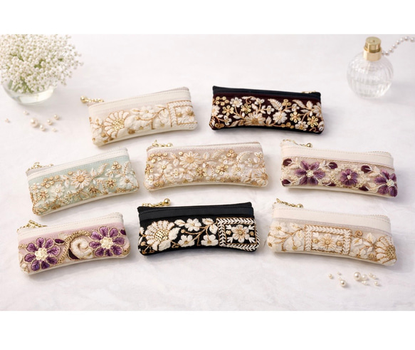 累計1000個突破✨ リップケース インド刺繍リボン インド刺繍 インド