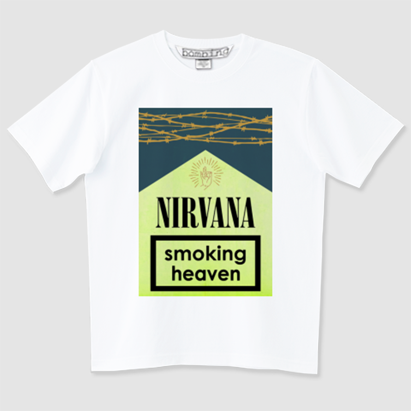 NIRVANA　シガレットジャケット　ネイビー×ゴールド　ホワイトTシャツ【 インクジェット 】