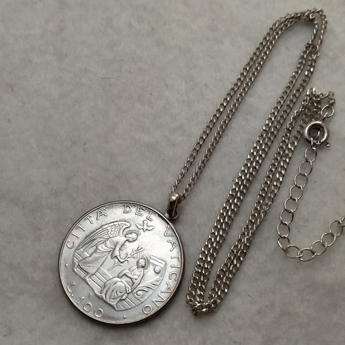 大天使ミカエル　 バチカン市国のネックレス　 着けっ放しOK 大天使ミカエル バチカン市国のコインネックレス 着けっ放しOK