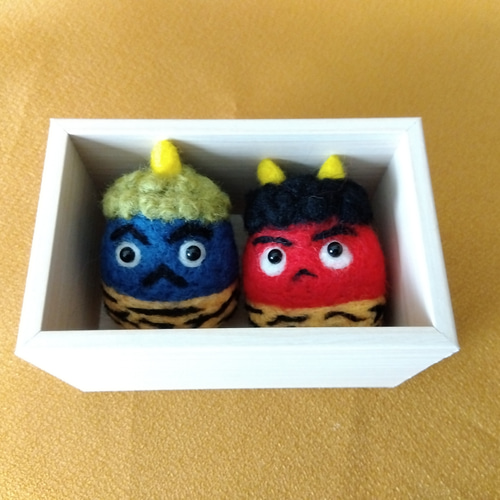 節分セット 赤鬼くんと青鬼くん 羊毛フェルト Nohea-Pua ノヘアプア