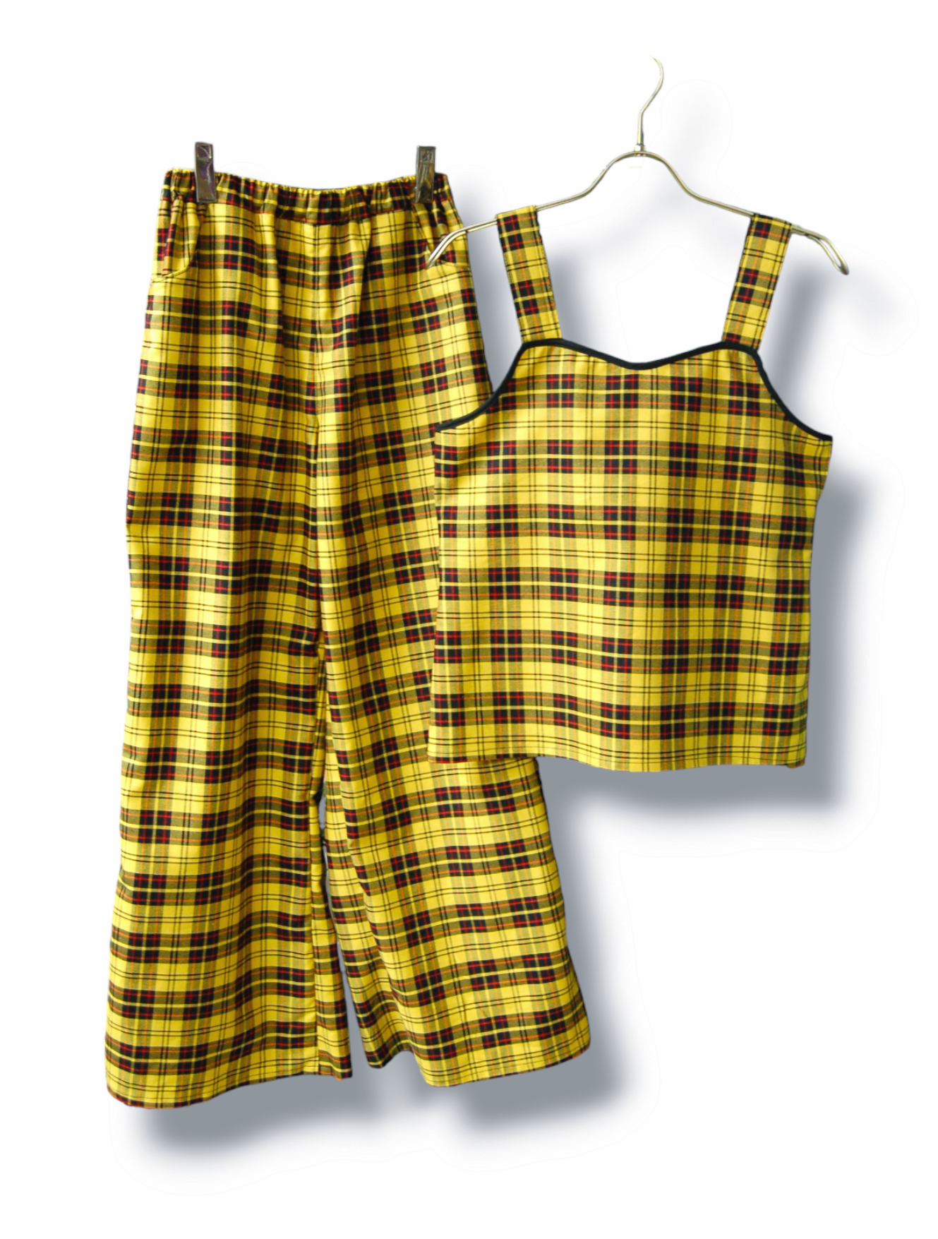 タータンチェック　キャミセットアップ