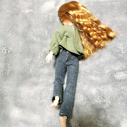 3点セット 上下 トップス ピアス ボトムス ズボン リカちゃん オビツ22