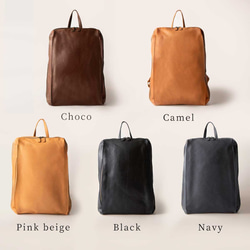 【限時特惠25%折扣】真皮雙肩包，大容量，女款，附電腦隔層，駝色，HAB029-MO 第19張的照片