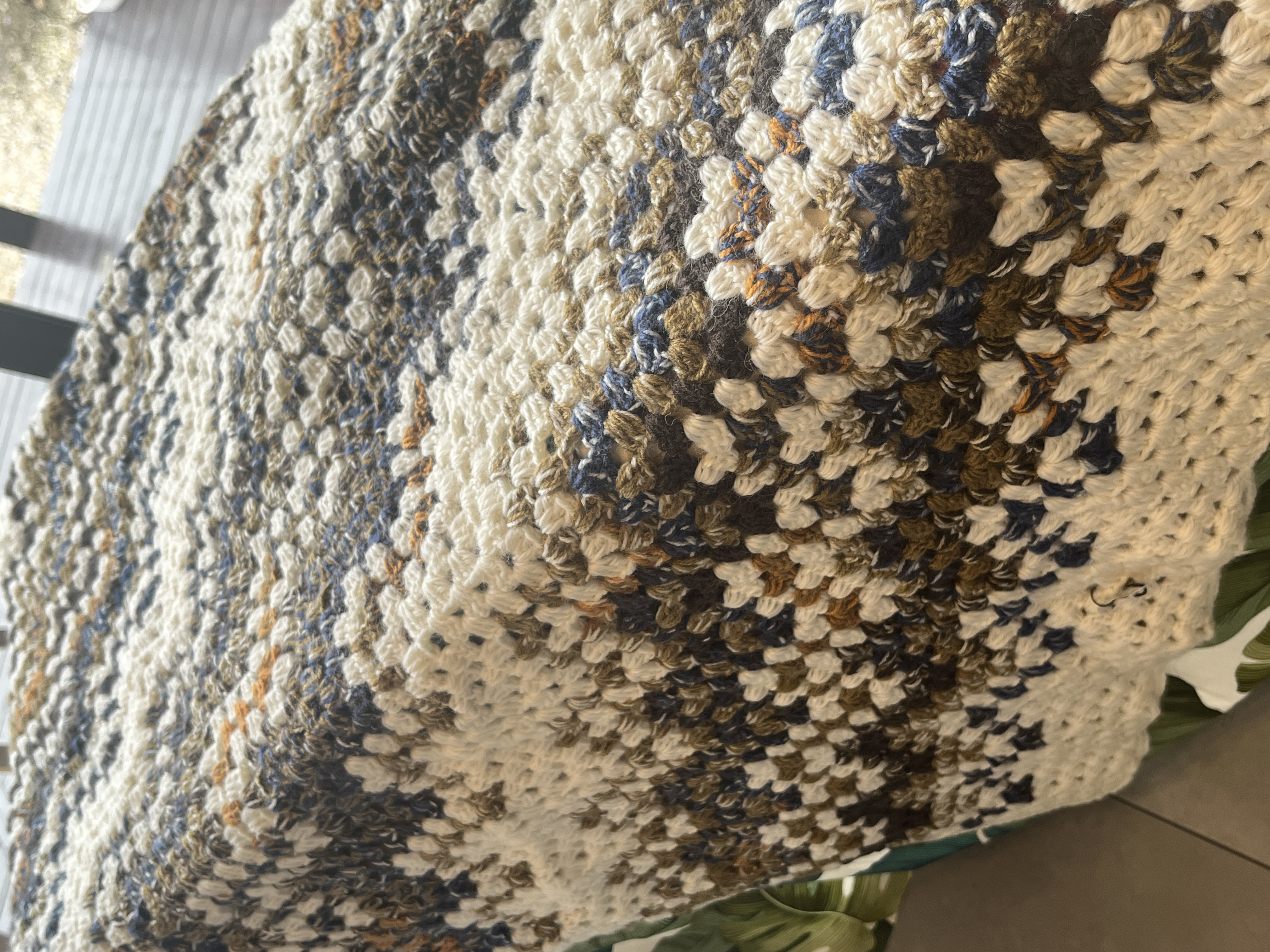 手編みのブランケット