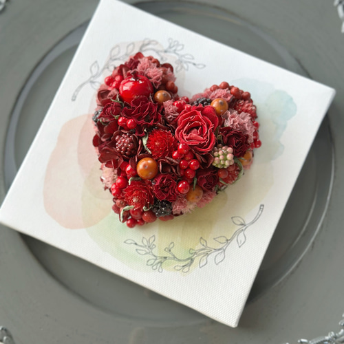 花＊アートフラワー＊アレンジ＊ハート器＊大きめアレンジ＊ 20adefbdb018d537530cafbcda0752