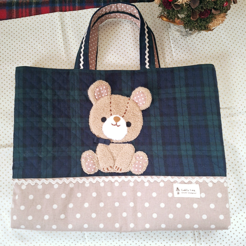 受注製作】大人気！入園入学☆お座りくまさんアップリケ♪レッスン