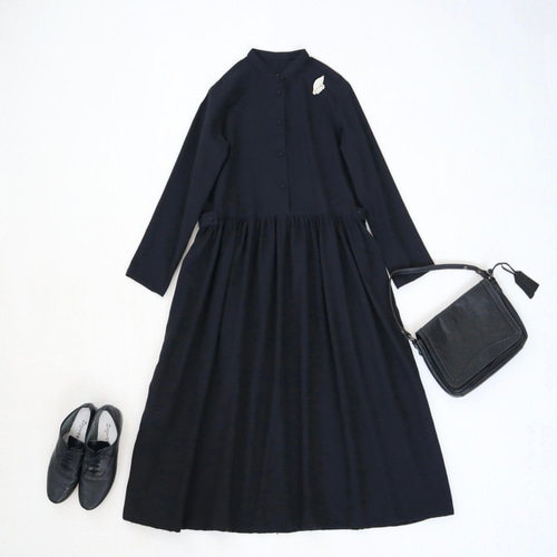 高品質ベルギーリネン♡クラシカルなフリル袖 ロングワンピース ライト  