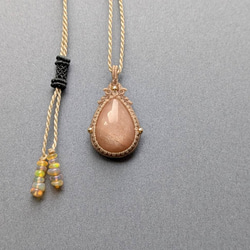 記憶の回廊】水晶ポイント マクラメ編みネックレス ネックレス