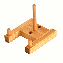 皿立(絵皿立て)110・白(品番001-0246) 木製・熊本県産山栗(やまぐり