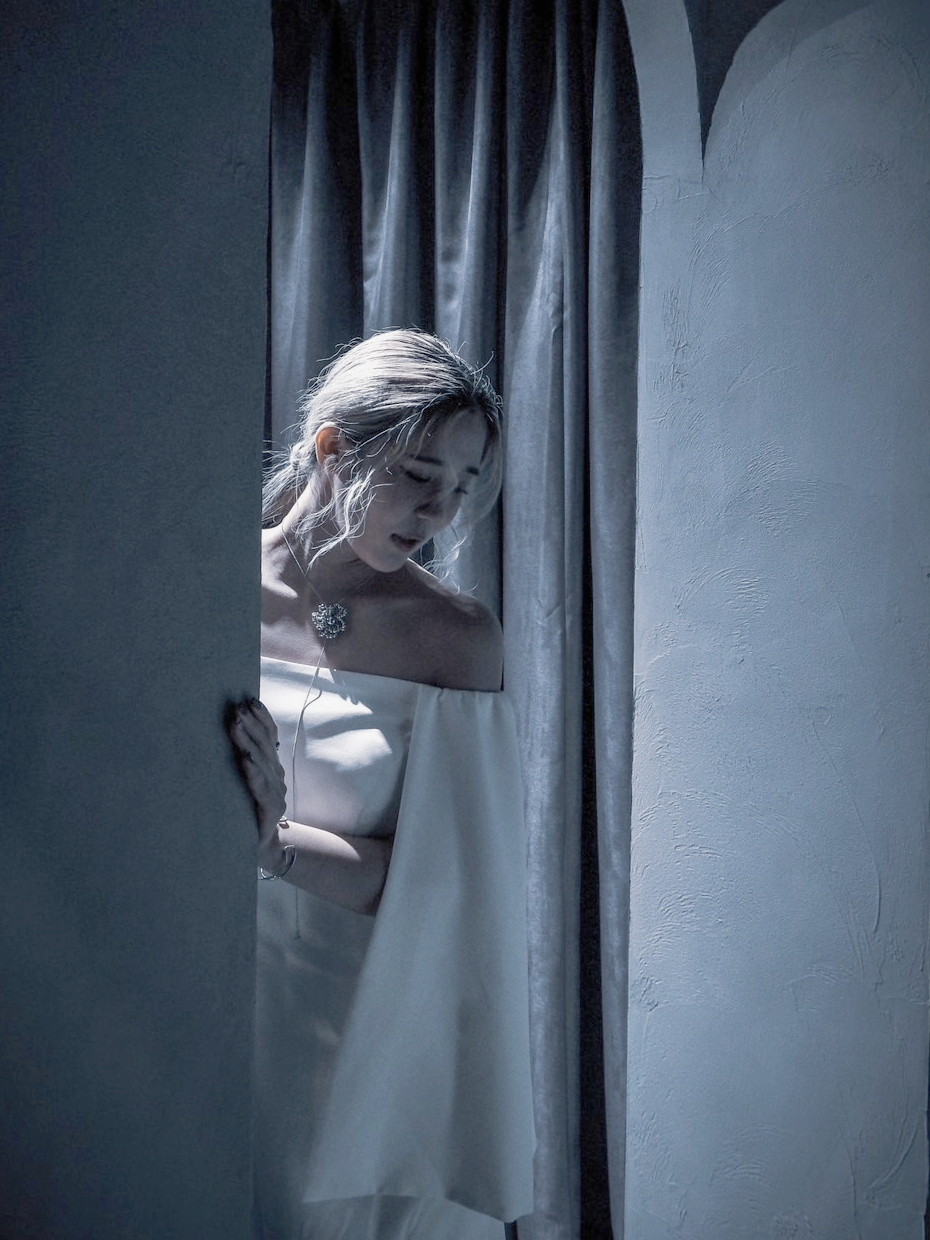 実例写真！フランス風 オフショル ウエディングドレス 前撮り 二次会/挙式 ロングドレス