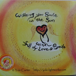 ミニメッセージカード１枚（封筒付）C　ひだまりの中で　いつもあなたが笑顔でいますように 5枚目の画像