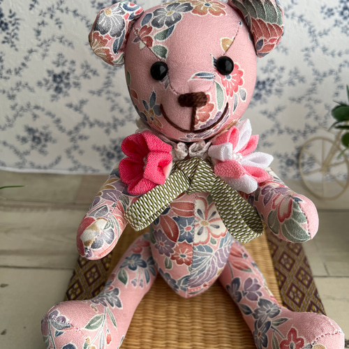 大人可愛いテディベア☆加賀友禅テディ ぬいぐるみ hiyopiyo 通販