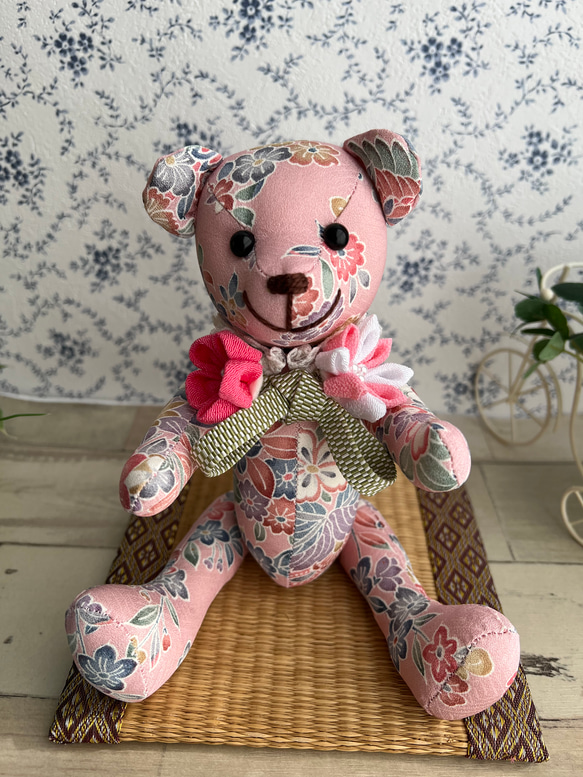 大人可愛いテディベア☆加賀友禅テディ ぬいぐるみ hiyopiyo 通販