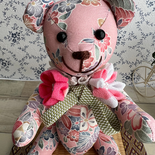 大人可愛いテディベア☆加賀友禅テディ ぬいぐるみ hiyopiyo 通販